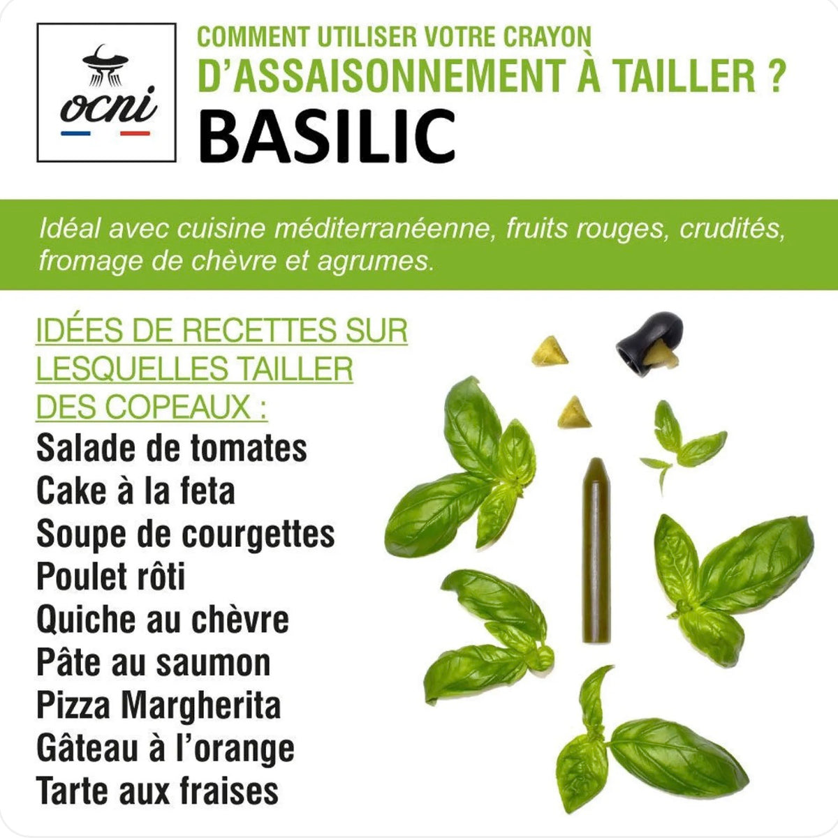 Crayon d’Assaisonnement Basilic BIO – OCNI Factory