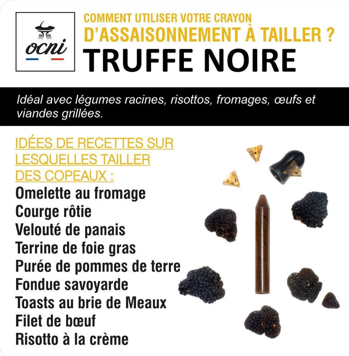 Crayon d’Assaisonnement Truffe Noire – OCNI Factory