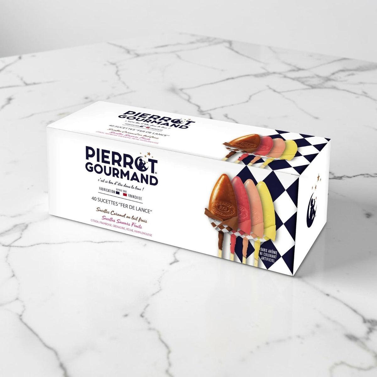 Étui de 40 Sucettes Assorties – Pierrot Gourmand