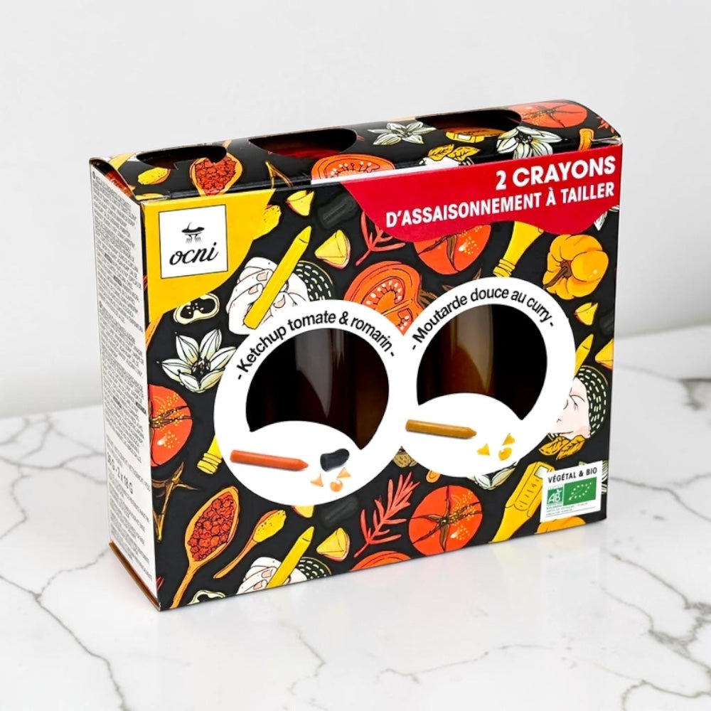 Coffret Duo Ketchup Tomate & Romarin + Moutarde Douce au Curry – OCNI