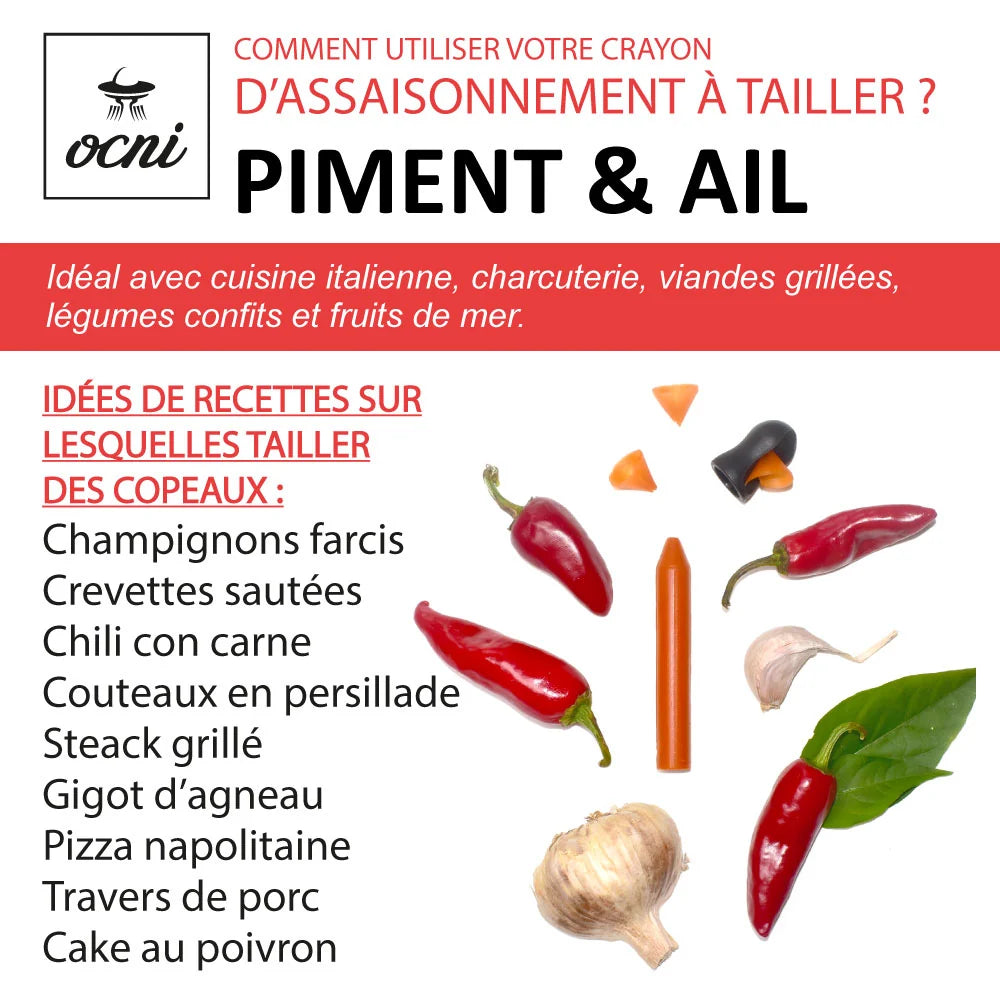 Crayon d’Assaisonnement Piment & Ail BIO – OCNI