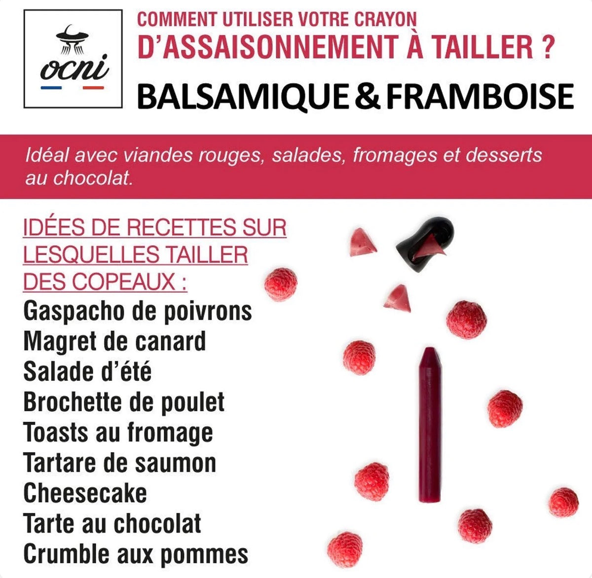 Coffret 3 Crayon à Tailler - Balsamique Framboise, Citron Confit et Truffe Noire
